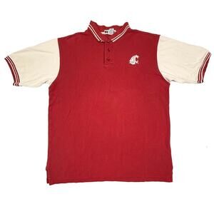 Vintage 90s Washington State Cougars Polo Size L Russell Athletic